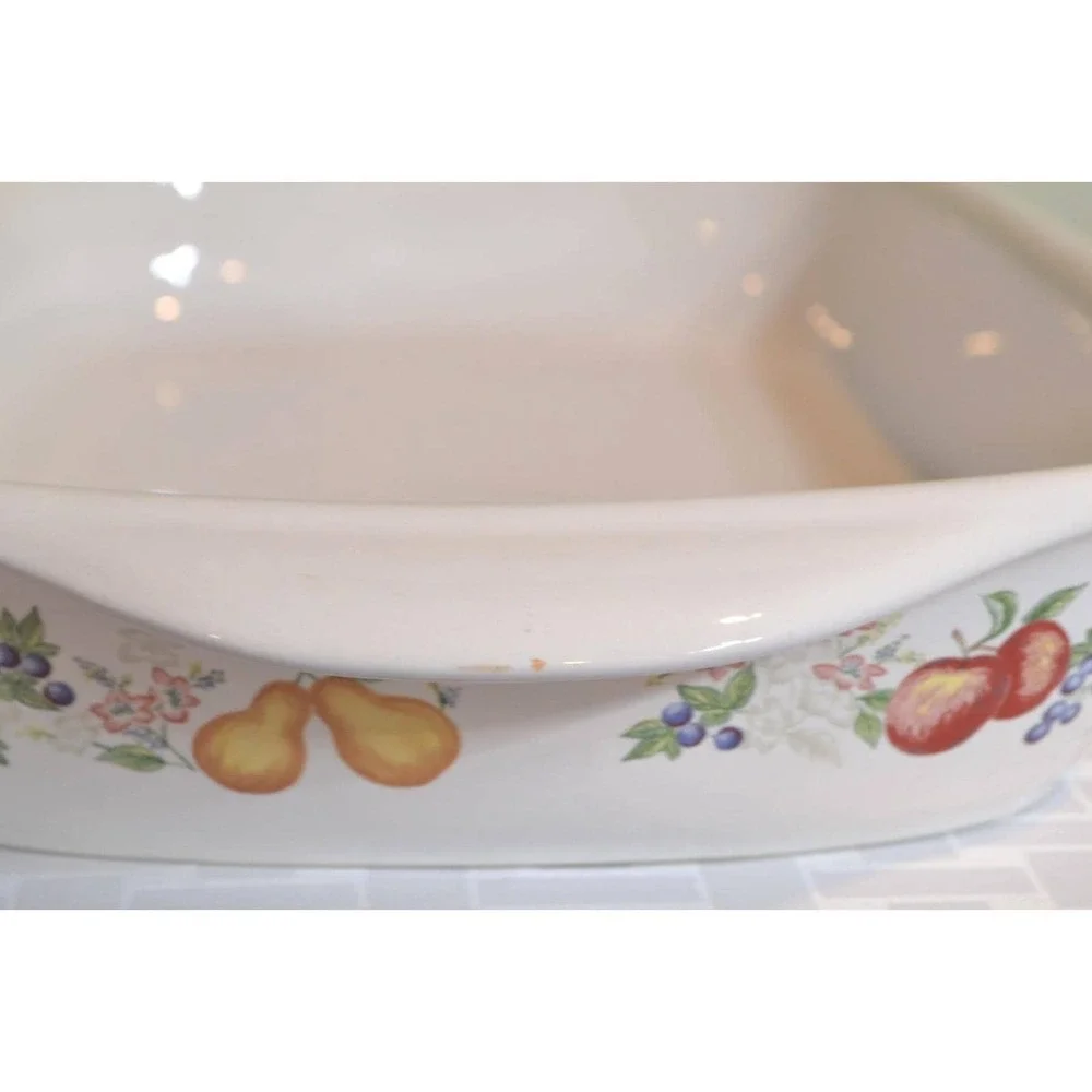 Corelle Coordinates Chutney Fruits 9x13 Stoneware Casserole Lasagna Baking Dish